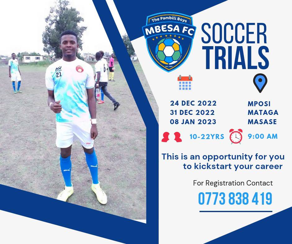 MBESA FC to conduct soccer trials » The Mirror